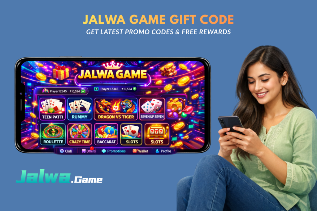 Jalwa Game gift code page showing latest promo codes, free rewards, bonus offers, and easy steps to redeem Jalwa Game codes online for extra benefits and winnings