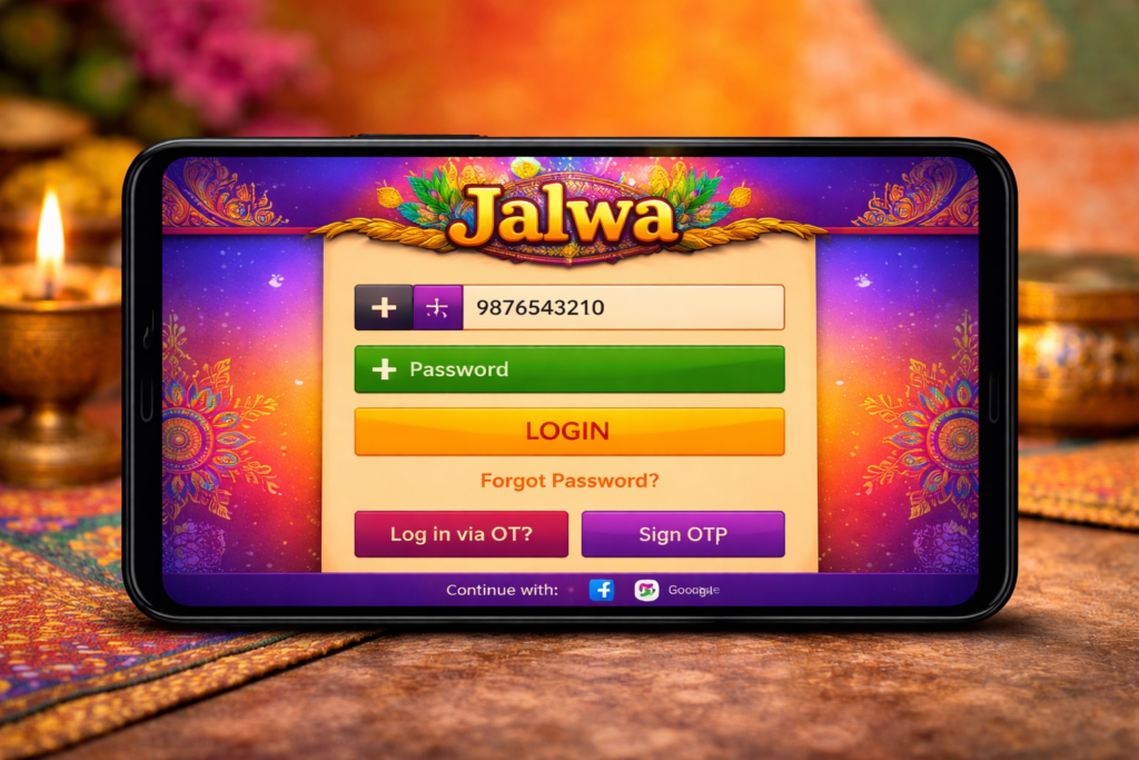 Jalwa Game Login Portal 2026 interface showing user registration, secure login process, and bonus claim guide for new players