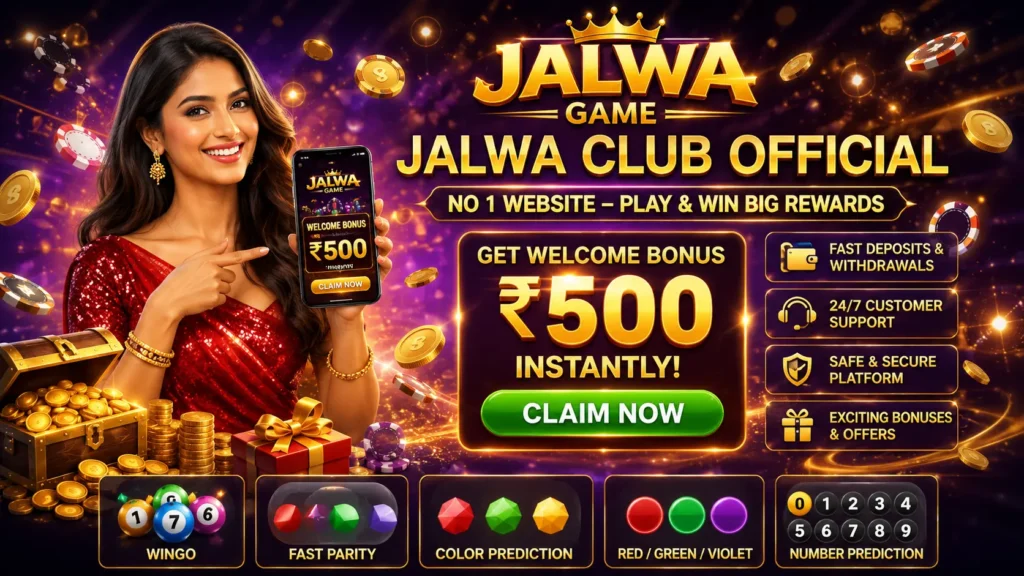 Jalwa Club registration process on mobile with FREE ₹500 welcome bonus instantly for new Jalwa Game users online